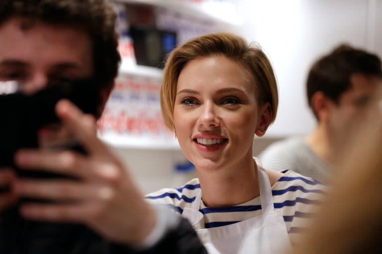 Some of America's biggest stars, including actors Robert Downey Jr and Scarlett Johansson, pictured, appeared in a video in September to take potshots at Donald Trump