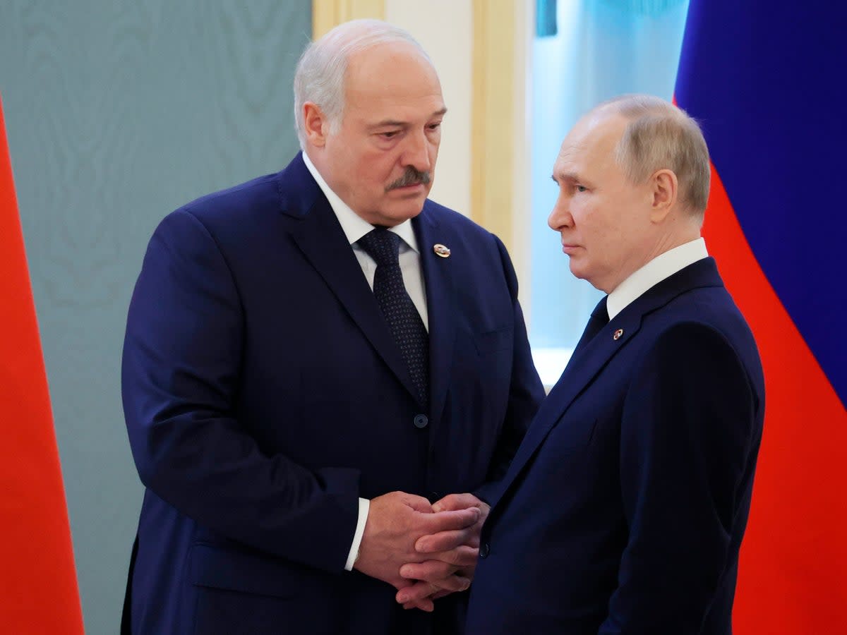 Alexander Lukashenko, a close ally of Vladimir Putin, vowed in February that Minsk would only enter the war if attacked by Ukraine (Mikhail Klimentyev, Sputnik, Kremlin Pool Photo via AP)