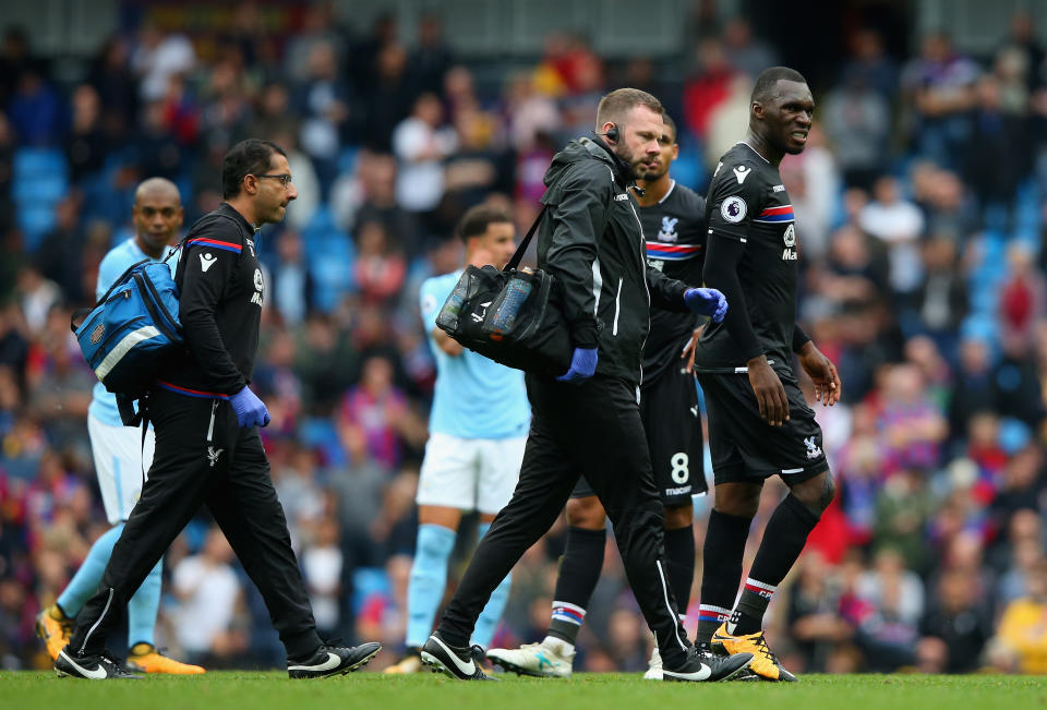 Christian Benteke will miss next week’s trip to Manchester United after picking up ligament damage on Saturday