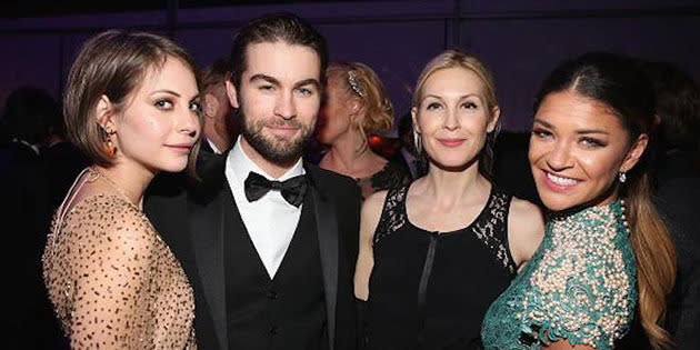 Willa Holland, Chace Crawford, Kelly Rutherford and Jessica Szohr.