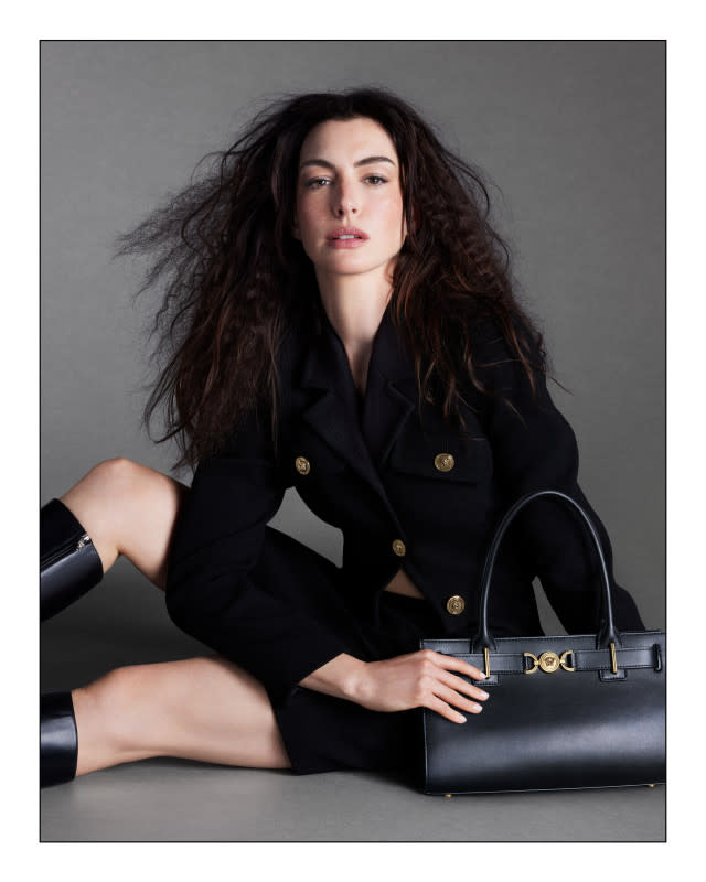 <p>Anne Hathaway for Versace Icons. Photo: Mert Alas and Marcus Piggott/Courtesy of Versace</p>