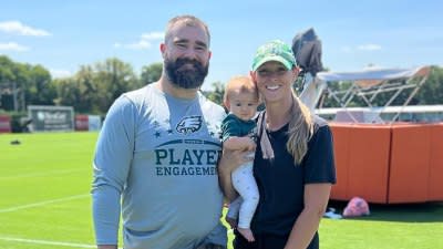 Jason Kelce Shares Photo of Baby Daughter Bennett in Stanley Cup