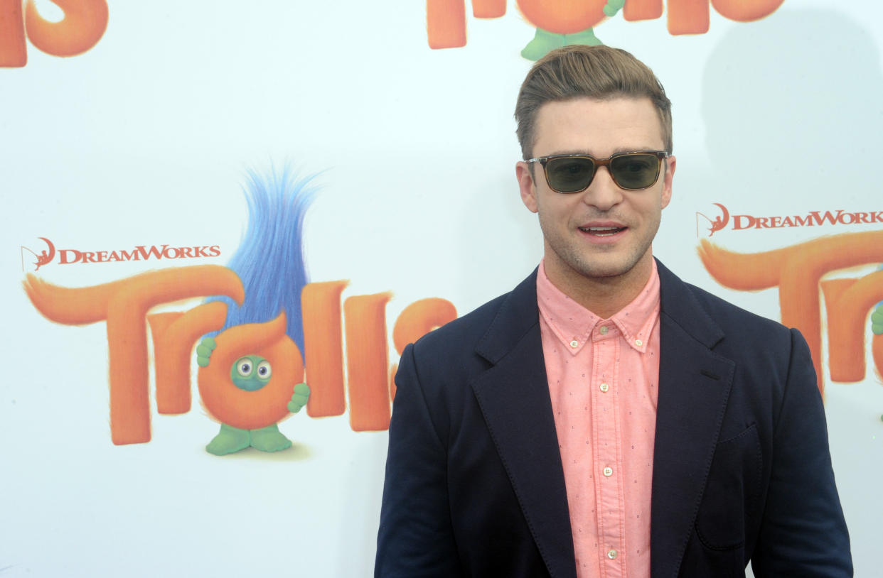 Justin Timberlake’s son is already obsessed with “Trolls” and so much awwww