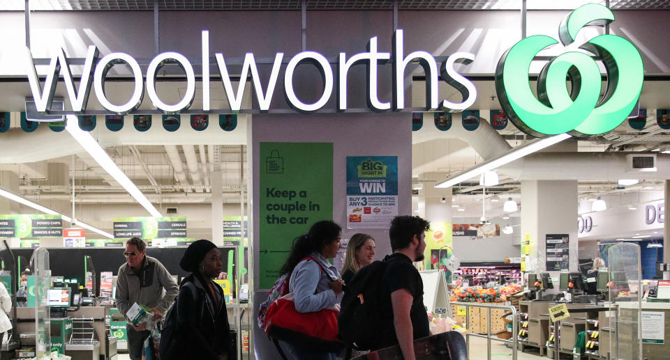 A coronavirus warning has been issued to shoppers who went to a Woolworths at Salamander Bay Village Woolworths. Pictured is a stock image of the supermarket in Sydney.