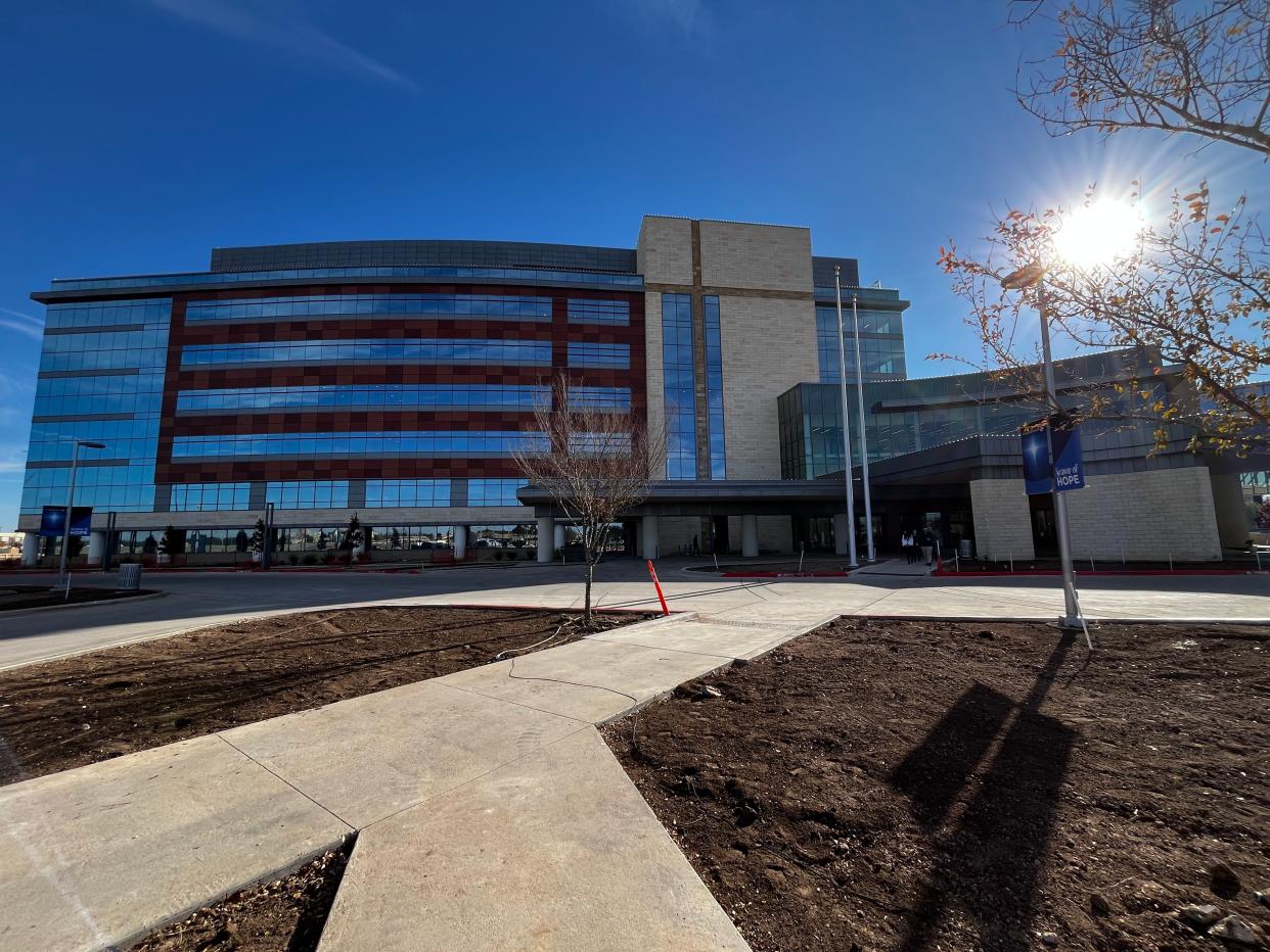 The front of Covenant Health's Hope Tower, located at the corner of 21st Street and Louisville Avenue, on Dec. 7.