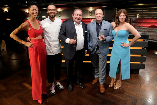 <p>David Moir/Bravo</p> Kristen Kish, Danny Garcia, Emeril Lagasse, Tom Colicchio, Gail Simmons