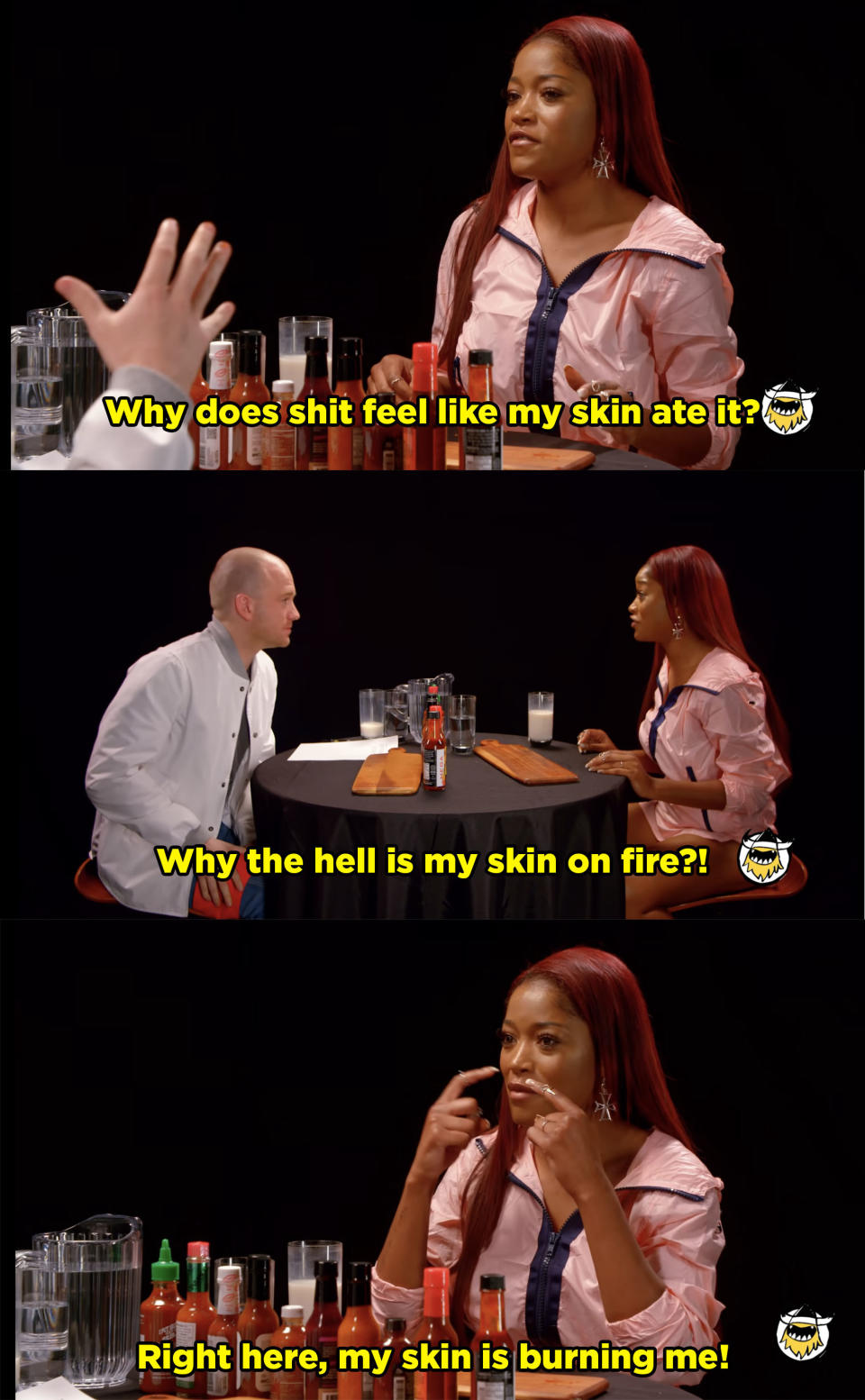 Keke Palmer on "Hot Ones"