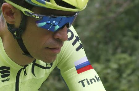 Cycling - Tour de France cycling race - The 237.5 km (147.5 miles) Stage 4 from Saumur to Limoges, France - 05/07/2016 - Tinkoff team rider Alberto Contador of Spain rides during the stage. REUTERS/Juan Medina