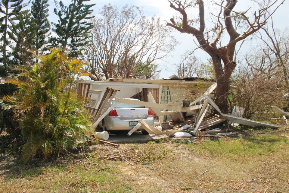 Hurricane Irma left a path of destruction in Goodland, Florida. (Photo: David Lohr/HuffPost)