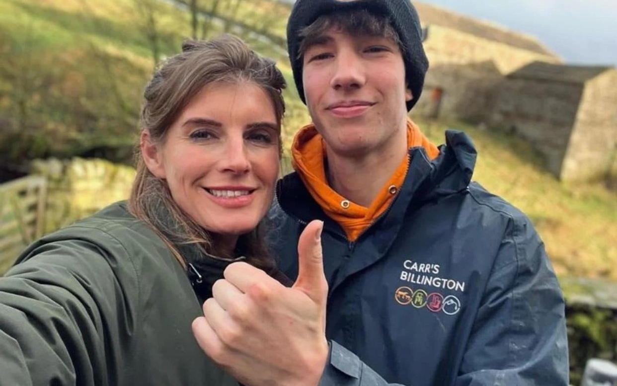 Yorkshire Shepherdess Amanda Owen and son Reuben