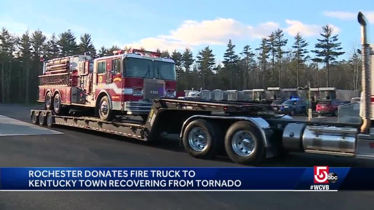 Donated Mass. fire tanker on way to tornadoravaged Kentucky