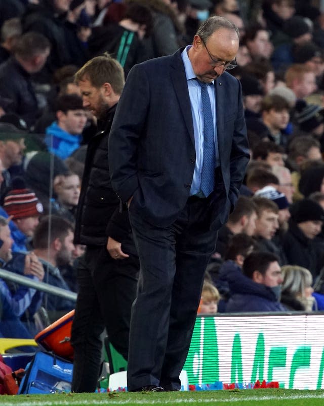 It has not been a happy start to 2022 for Everton manager Rafael Benitez