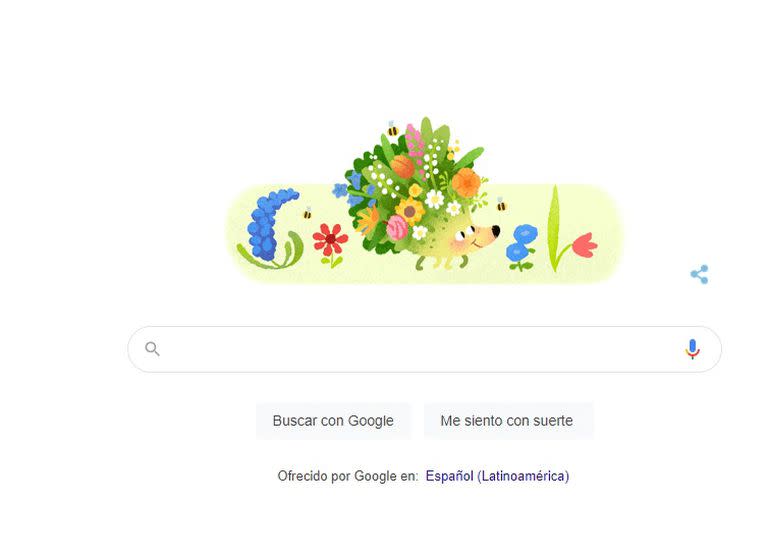 El doodle elegido para celebrar la primavera.