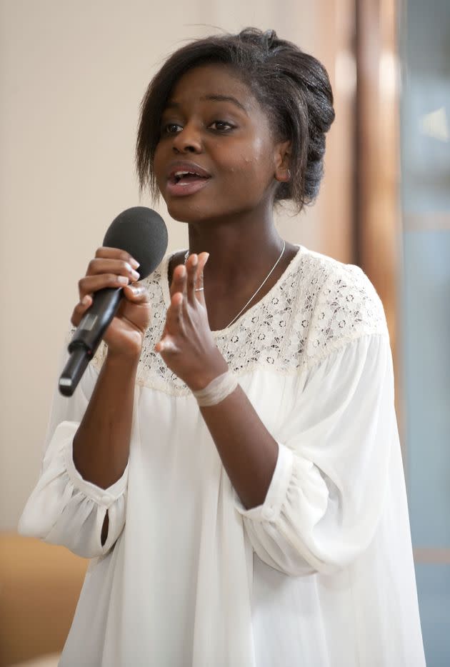 Gamu Nhengu on The X Factor in 2010 (Photo: Ken McKay/Talkback Thames/Shutterstock)