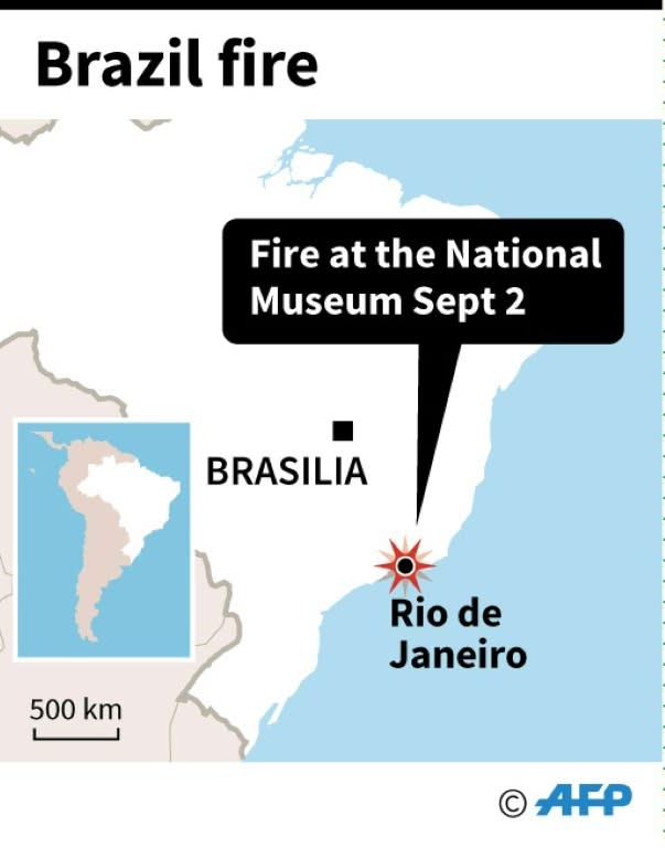 Map showing the location of the fire