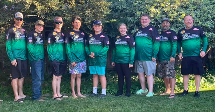 San Joaquin BassMasters posses for a group picture. The local fishing club was started in Manteca in 2019.