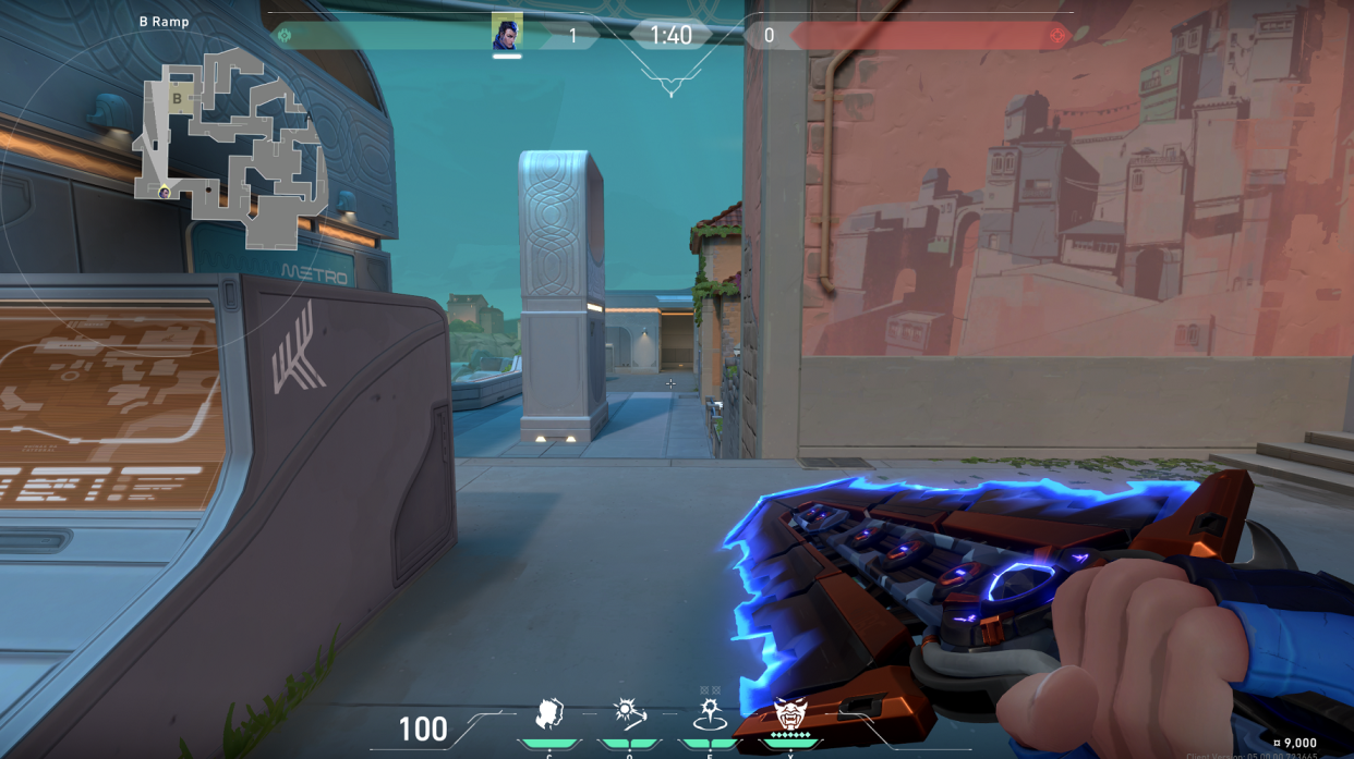 A picture of an in game screenshot from VALORANT, showing the layout of the map, Pearl. (Screenshot: Riot Games)