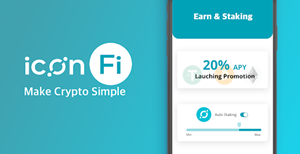 ICON Blockchain Network Launches ICONFi, A New Crypto Staking-and-Earn Service Built for Beginners. At launch, ICONFi will offer a 20% APY fixed-term product on select crypto asset deposits.
