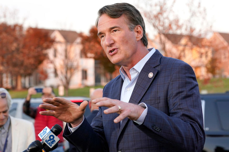 Glenn Youngkin politician press conference (Steve Helber / AP)