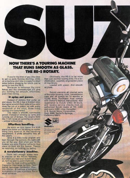 1975 Suzuki RE5 ad