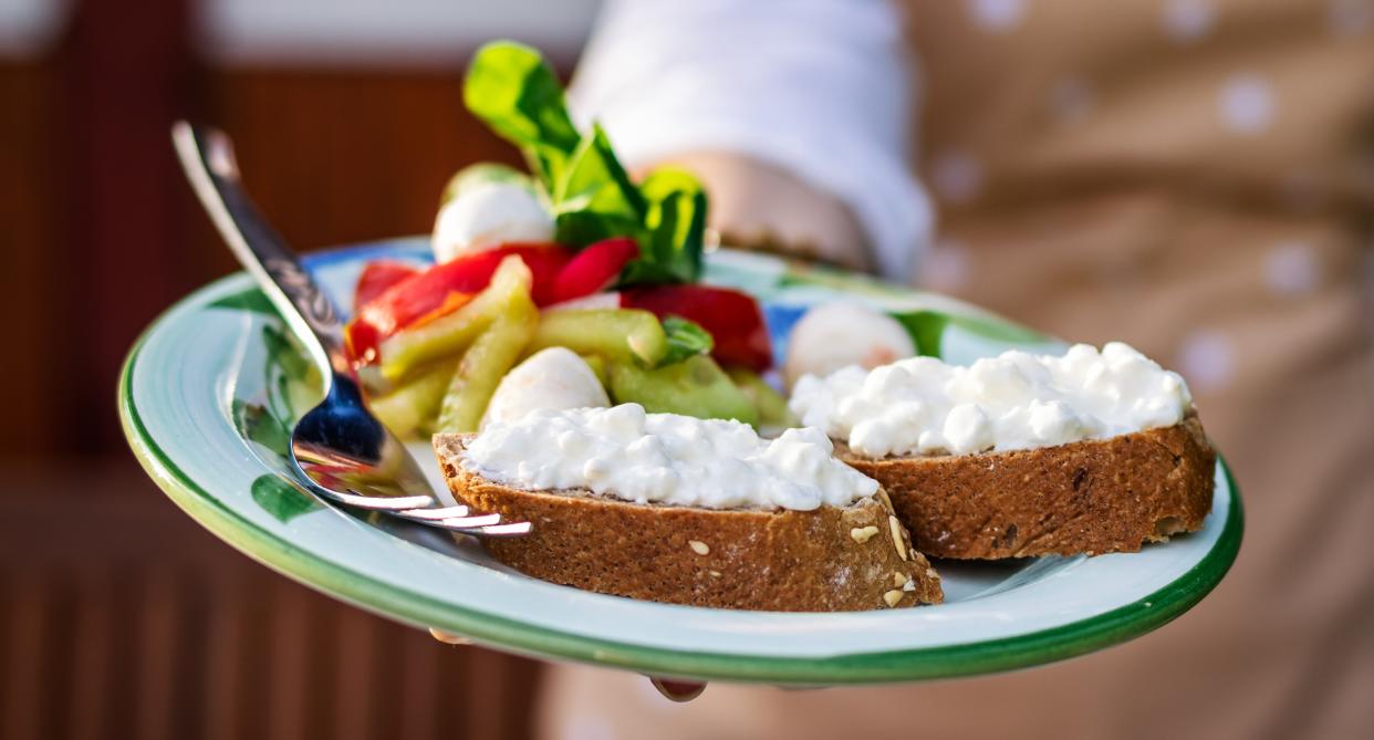 Cottage cheese on toast. (Getty Images)