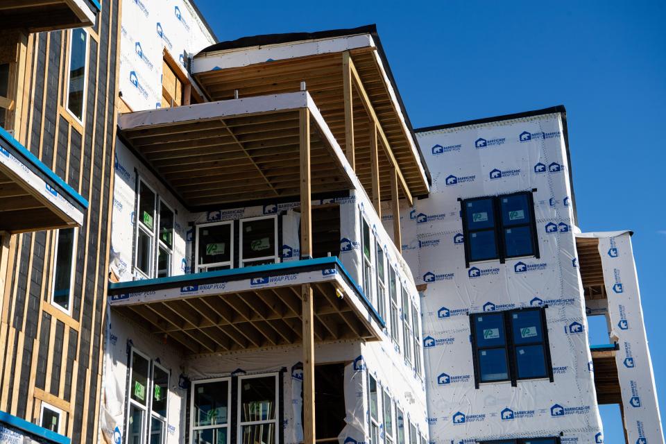 The Avery apartment complex is under construction at the corner of Clingman and Hilliard avenues downtown. The proposal was originally rejected by City Council but was approved after the developer made changes to the proposal, including doubling the affordable housing units.