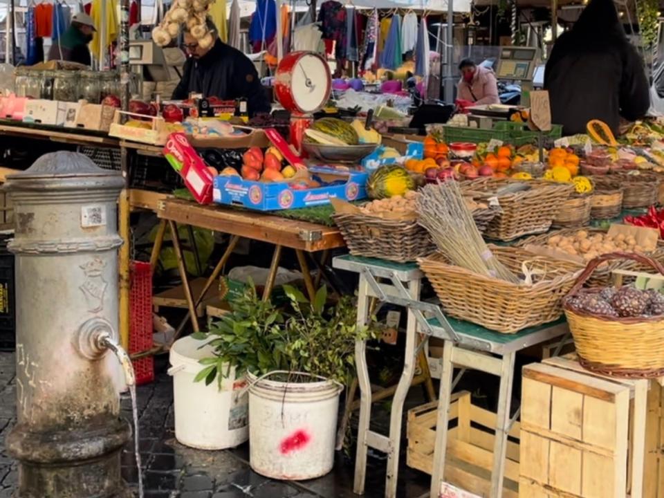 nasone in market in a square rome italy