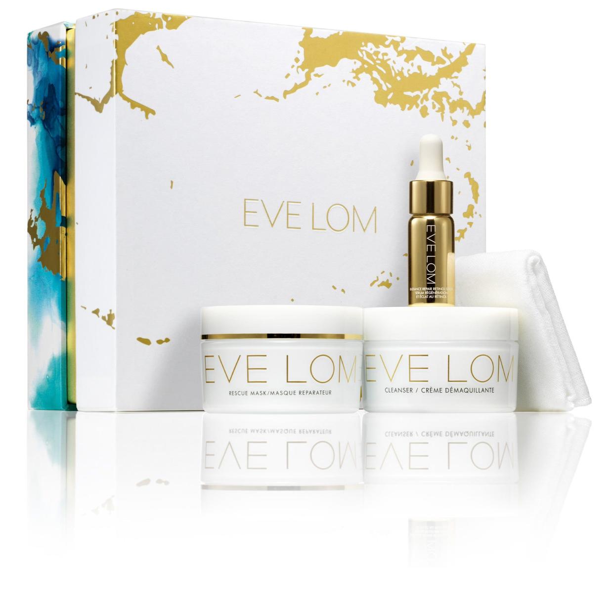 <p><a href="https://go.redirectingat.com?id=74968X1596630&url=https%3A%2F%2Fwww.evelom.com%2Fcollections%2Fsets%2Fproducts%2Fradiance-ritual-set&sref=https%3A%2F%2F" rel="nofollow noopener" target="_blank" data-ylk="slk:Shop Now;elm:context_link;itc:0;sec:content-canvas" class="link rapid-noclick-resp">Shop Now</a></p><p>Radiance Ritual Set</p><p>evelom.com</p><p>$145.00</p>