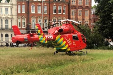 London Air Ambulance in Kensington Gardens on 10 July: Hannah Whitehouse