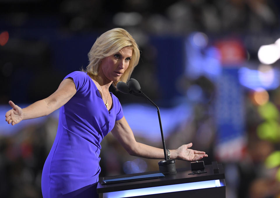 Conservative political commentator Laura Ingraham speaks during the third day of the Republican National Convention in Cleveland, Ohio, on July 20, 2016. (Photo: Mark J. Terrill/AP)