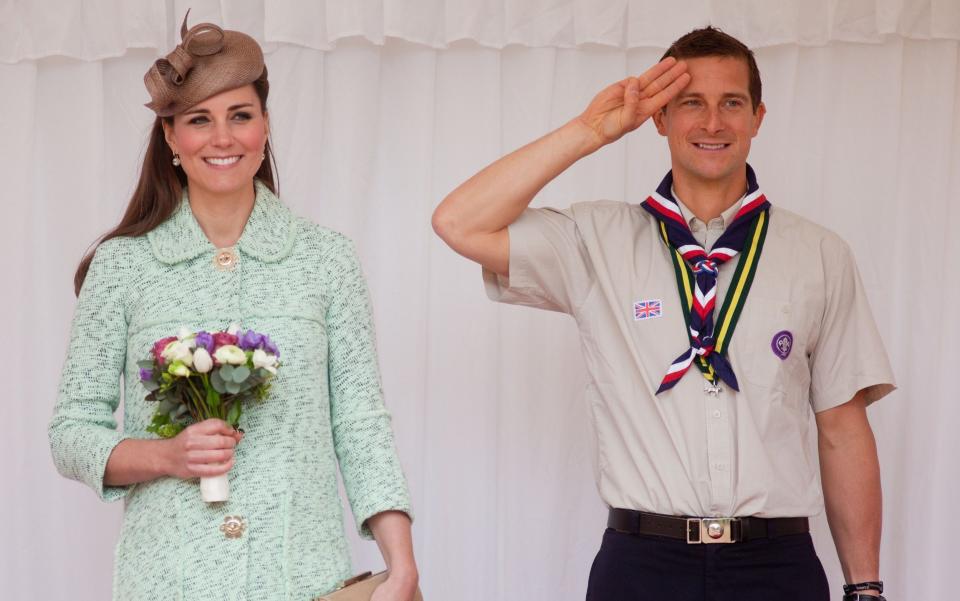 With the then Duchess of Cambridge at Windsor Castle in 2013