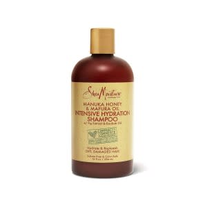 shea moisture shampoo on white background