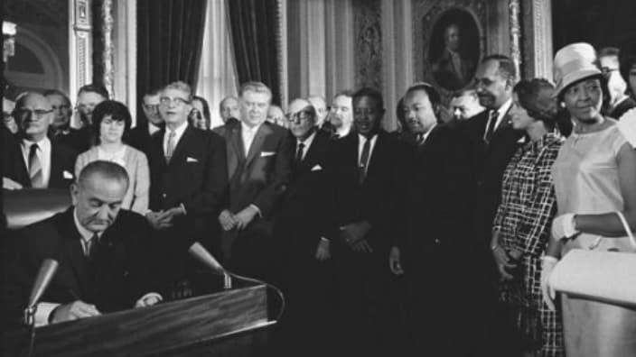 President Lyndon B. Johnson Signs the Voting Rights Act 