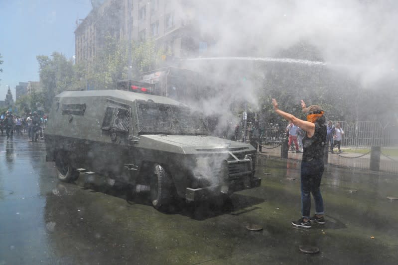 Protests against Chile's government in Santiago