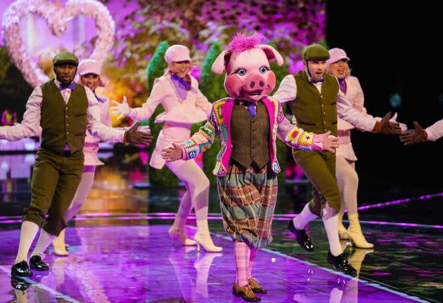 Pig became the second character to be eliminated from The Masked Dancer over the weekend (Photo: Kieron McCarron/ITV)