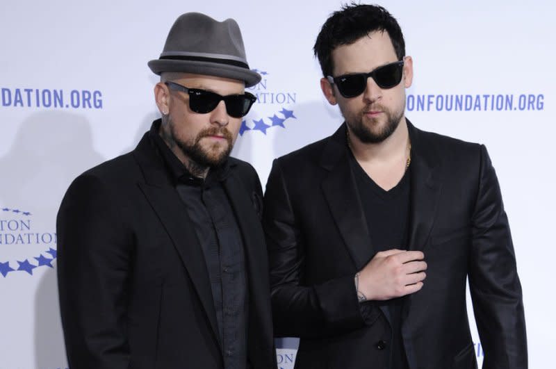 Benji Madden (L) and Joel Madden attend the Clinton Foundation Gala in 2011. File Photo by Phil McCarten/UPI