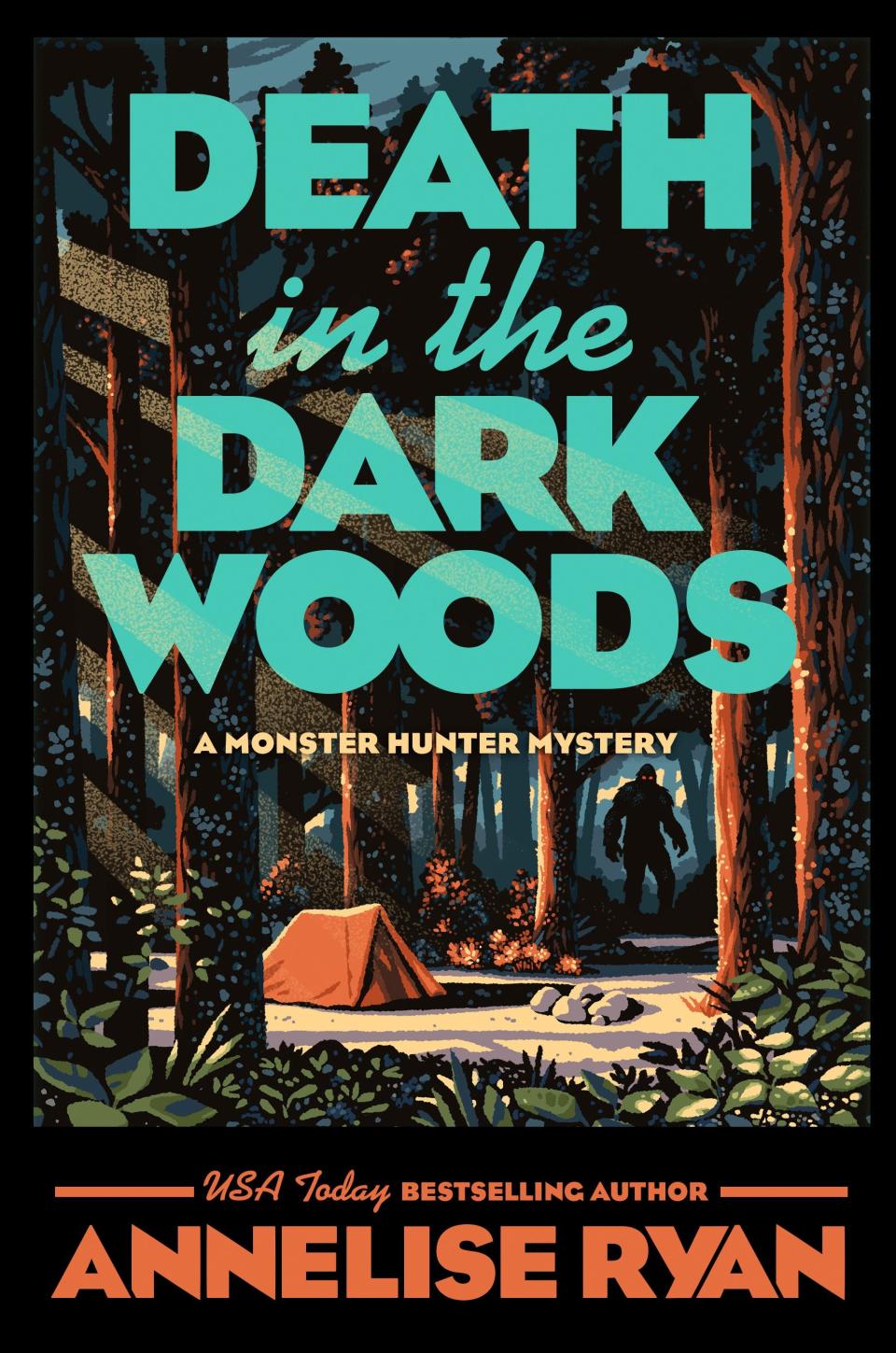 Book cover for 'Death in the Dark Woods,' by Annelise Ryan.