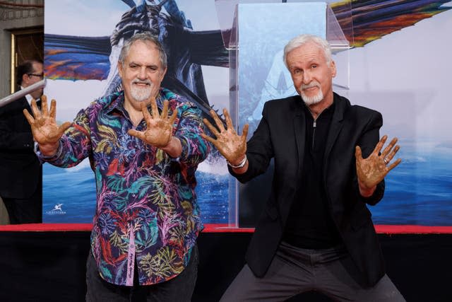 James Cameron and Jon Landau Hand and Footprint Ceremony