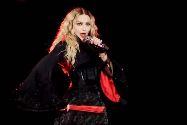 Madonna is seen performing in 2015. The actress and singer's brother, Anthony Ciccone, died Friday, her brother-in-law said on social media. 