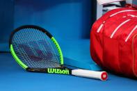 <p>Serena Williams got a warning for smashing a racquet </p>