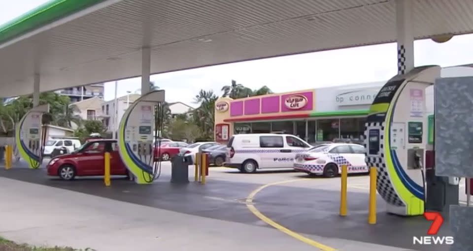 The man walked into this BP petrol station in Labrador. Source: 7 News