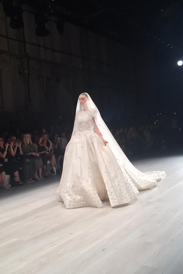 Steven Khalil debuts his final bridal creation at MBFWA