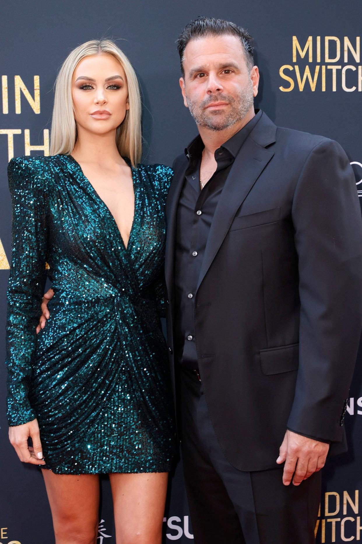 Lala Kent and Randall Emmett attend the Los Angeles special screening of Lionsgate's "Midnight in the Switchgrass" at Regal LA Live on July 19, 2021 in Los Angeles, California