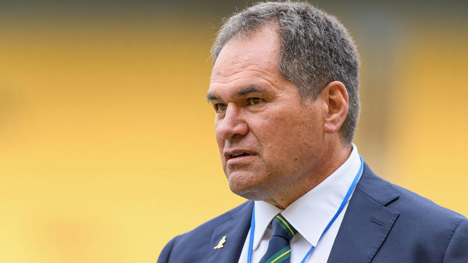 Pictured here, Wallabies coach Dave Rennie.