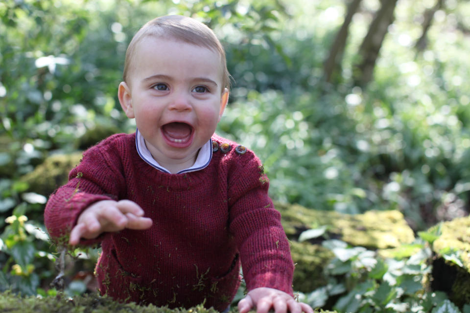 Undated handout photo of Britain's Prince Louis taken by his mother Catherine, Duchess of Cambridge, earlier this month at their home in Norfolk, Britain April 22, 2019. Duchess of Cambridge/Handout via REUTERS    THIS PICTURE IS PROVIDED BY A THIRD PARTY. NEWS EDITORIAL USE ONLY. NO COMMERCIAL USE. NO MERCHANDISING, ADVERTISING, SOUVENIRS, MEMORABILIA or COLOURABLY SIMILAR. NOT FOR USE AFTER 31 DECEMBER, 2019 WITHOUT PRIOR PERMISSION FROM KENSINGTON PALACE. NO CHARGE SHOULD BE MADE FOR THE SUPPLY, RELEASE OR PUBLICATION OF THE PHOTOGRAPH. THE PHOTOGRAPH MUST NOT BE DIGITALLY ENHANCED, MANIPULATED OR MODIFIED IN ANY MANNER OR FORM AND MUST INCLUDE ALL OF THE INDIVIDUALS IN THE PHOTOGRAPH WHEN PUBLISHED. MANDATORY CREDIT: The Duchess of Cambridge