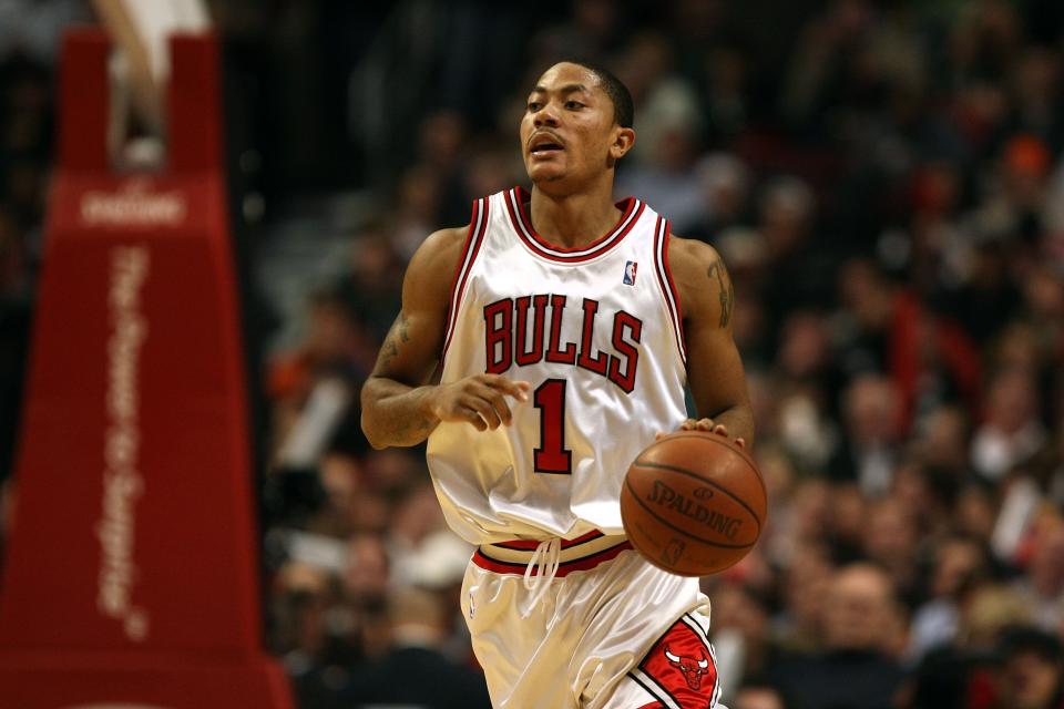 健康成為Derrick Rose生涯最大的敵人。（Photo by Jonathan Daniel/Getty Images）