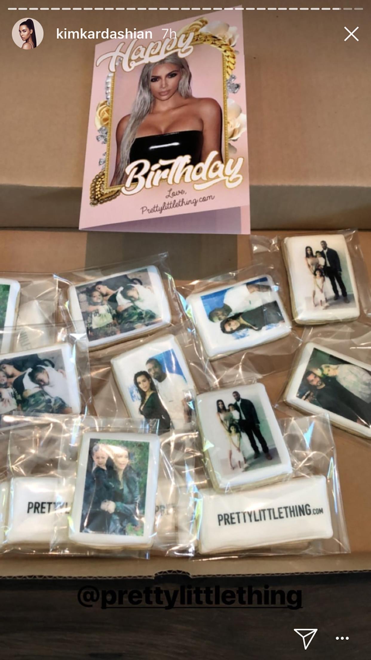 Kim Kardashian birthday cookies