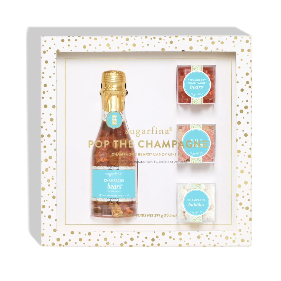 <p><a href="https://go.redirectingat.com?id=74968X1596630&url=https%3A%2F%2Fwww.sugarfina.com%2Fpop-the-champagne-gift-set&sref=https%3A%2F%2Fwww.goodhousekeeping.com%2Fholidays%2Fgift-ideas%2Fg43348812%2F6-year-anniversary-gifts%2F" rel="nofollow noopener" target="_blank" data-ylk="slk:Shop Now;elm:context_link;itc:0;sec:content-canvas" class="link ">Shop Now</a></p><p>Champagne Gummy Bears Candy Gift Set</p><p>sugarfina.com</p><p>$50.00</p>