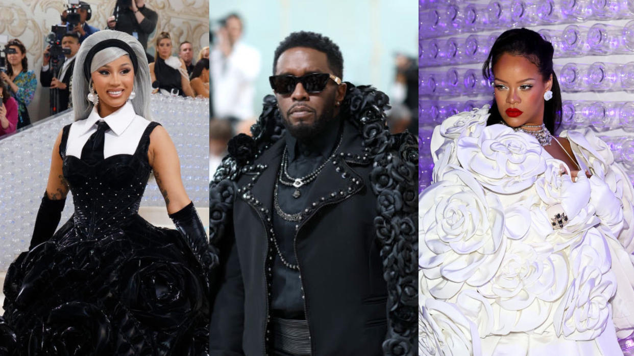 Cardi B, Diddy and Rihanna at 2023 Met Gala