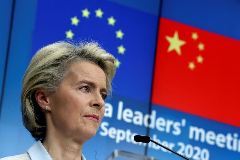 FILE PHOTO: EU-China virtual summit in Brussels